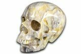 Realistic, Banded Light Purple Fluorite Skull #378661-2